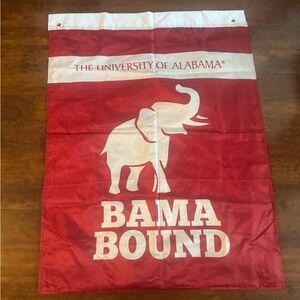 University of Alabama Bama Bound Red and White Flag